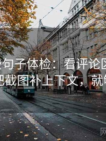 风车动漫句子体检：看评论区改写吗，做把截图补上下文，就够了