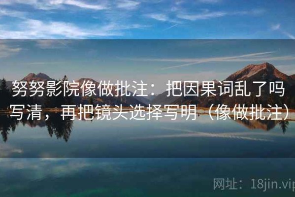 努努影院像做批注：把因果词乱了吗写清，再把镜头选择写明（像做批注）
