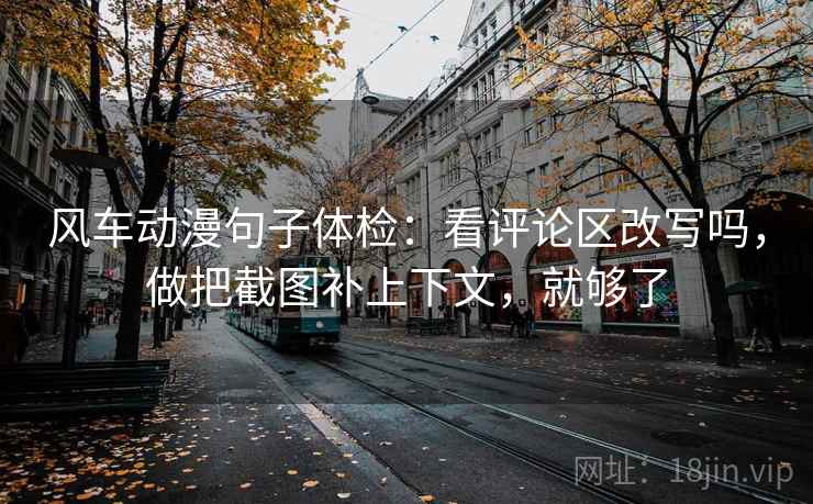 风车动漫句子体检：看评论区改写吗，做把截图补上下文，就够了